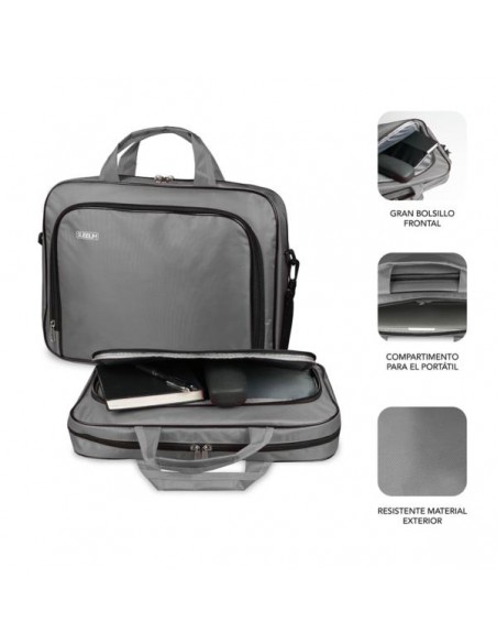 MALETIN PORTATIL SUBBLIM OXFORD 16 GREY