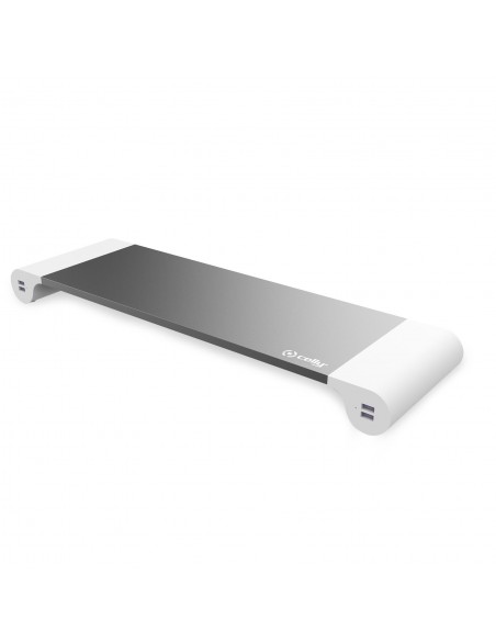 SOPORTE MONITOR ESCRITORIO CELLY SWDESKHUBWH WHITE + HUB 4XUSB WHITE
