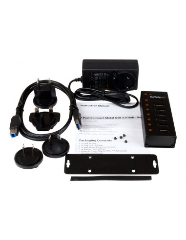 HUB STARTECH 7 PUERTOS USB 3.0 BLACK