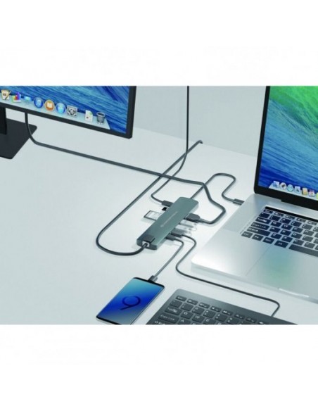 PUERTO REPLICADOR USB-C CONCEPTRONIC HDMI + RJ45 + 3XUSB 3.0 + 2XUSB-C + SD + MICRO SD