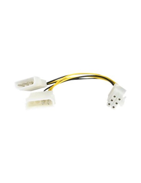 ADAPTADOR STARTECH FUENTE DE ALIMENTACION 2X MOLEX 4P MACHO / PCIE 6P
