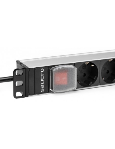 REGLETA SALICRU SPS 8F PDU 8 TOMAS BLACK 1.5M + INTERRUPTOR