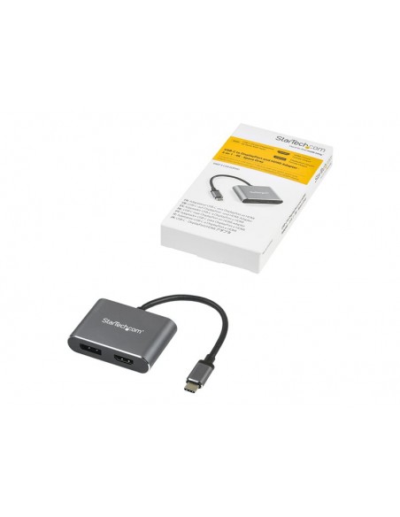 PUERTO REPLICADOR USB-C STARTECH HDMI + DP GREY