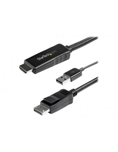 ADAPTADOR STARTECH DISPLAYPORT MACHO / DISPLAYPORT HEMBRA + ALIMENTACION USB 2M