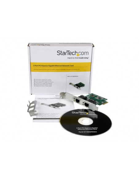 TARJETA RED STARTECH 2X 10/100/1000 PCIE LP