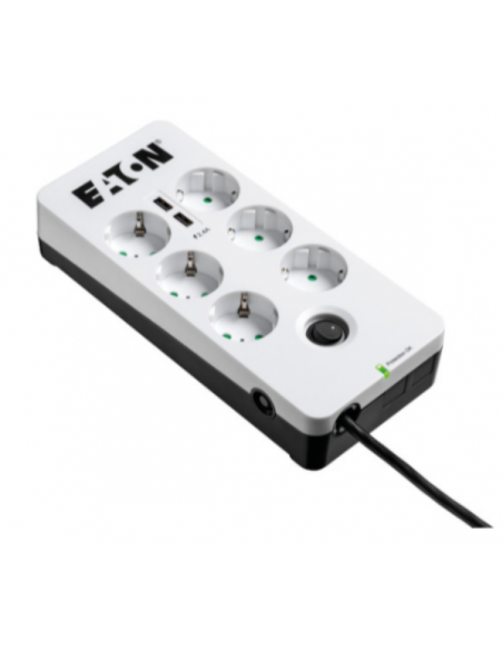 REGLETA PROTECTORA EATON 6 TOMAS + 2 USB