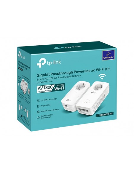 ADAPTADOR PLC TP-LINK WIFI POWERLINE WPA8631P KIT 2U