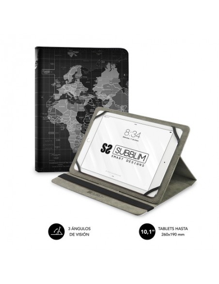 FUNDA TABLET SUBBLIM TRENDY CASE 10.1 WORLD MAP