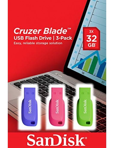 MEMORIA USB 32GB SANDISK CRUZER PACK...