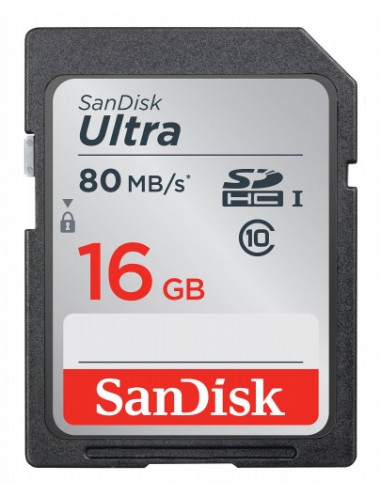 MEMORIA SD SANDISK 16GB CLASS 10 80MB/S ULTRA