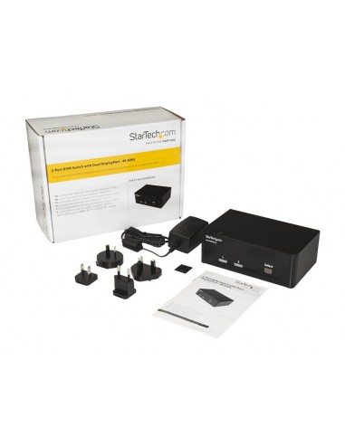 CONMUTADOR KVM STARTECH 2X1 MON DP,...