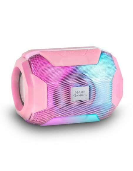 ALTAVOZ BLUETOOTH MARS GAMING MSBAX 10W MICRO SD FM USB RGB PINK
