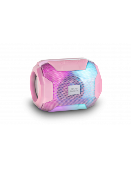 ALTAVOZ BLUETOOTH MARS GAMING MSBAX 10W MICRO SD FM USB RGB PINK