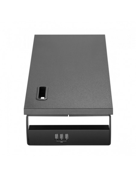 SOPORTE MONITOR SOBREMESA EQUIP + HUB 3P USB BLACK