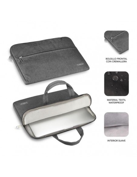 FUNDA PORTATIL SUBBLIM BUSINESS SLEEVE 15.6 GREY