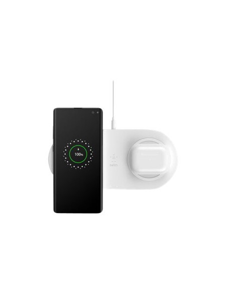 BASE DE CARGA BELKIN DOBLE BOOST CHARGE QI 10W WHITE