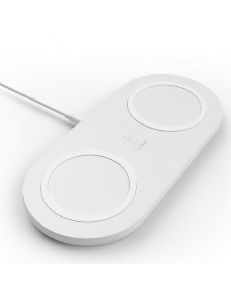BASE DE CARGA BELKIN DOBLE BOOST CHARGE QI 10W WHITE