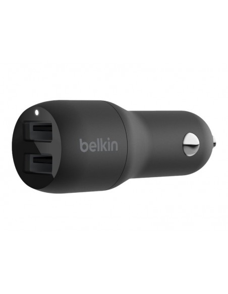 CARGADOR USB BELKIN 24W 4.8A 2XUSB BLACK PARA COCHE