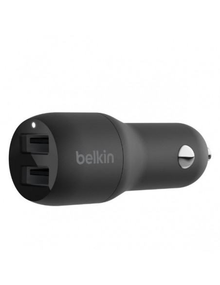 CARGADOR USB BELKIN 24W 4.8A 2XUSB BLACK PARA COCHE
