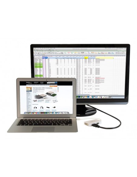 ADAPTADOR STARTECH MINI DISPLAYPORT / VGA / HDMI / DVI-D WHITE