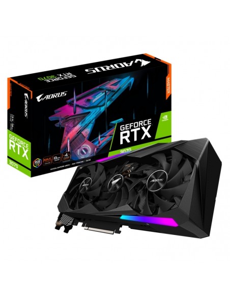 TARJETA GRAFICA PCIE NVIDIA GF RTX 3070 MASTER LHR 8GB DDR6 3XDP 3XHDMI