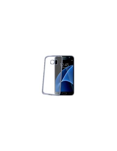 FUNDA MOVIL BACK COVER CELLY LASER TRANSPARENTE/SILVER GALAXY S7