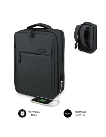 MOCHILA PORTATIL SUBBLIM TRAVELLER AIR PADDING BACKPACK 15.6 GREY