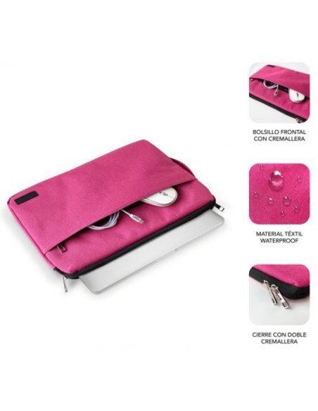 FUNDA PORTATIL SUBBLIM URBAN SLEEVE 15.6 PINK