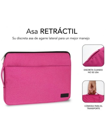 FUNDA PORTATIL SUBBLIM URBAN SLEEVE 15.6 PINK