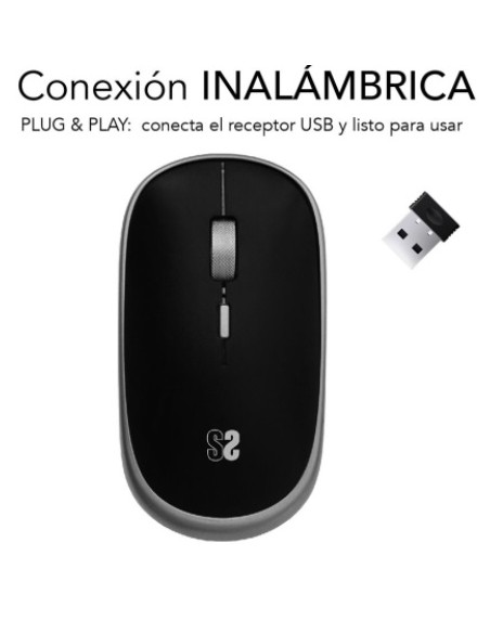 MOUSE SUBBLIM WIRELESS OPTICAL MINI SPACE GREY