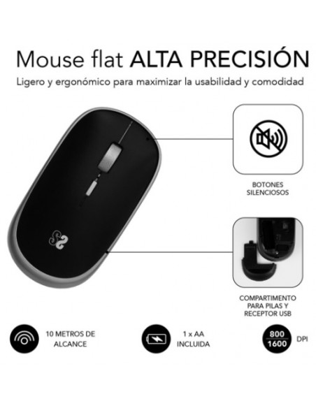 MOUSE SUBBLIM WIRELESS OPTICAL MINI SPACE GREY