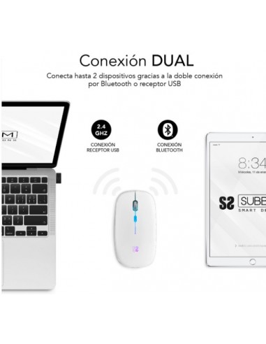 MOUSE SUBBLIM WIRELESS OPTICAL DUAL...