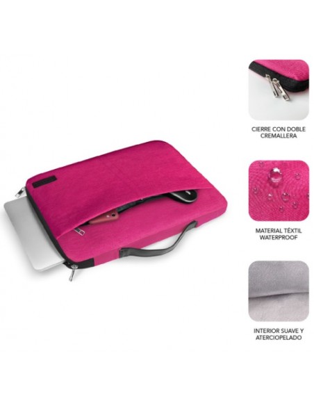 FUNDA PORTATIL SUBBLIM ELEGANT SLEEVE 15.6 PINK