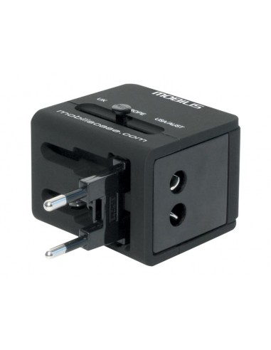 CARGADOR USB MOBILIS BLACK TRAVEL 2XUSB 