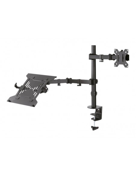 SOPORTE MONITOR ESCRITORIO NEWSTAR 2 BRAZOS 10-27 MONITOR + PORTATIL VESA 75/100 MONTAJE PINZA