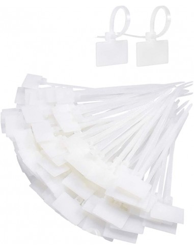 BRIDAS NYLON WHITE 200U 100MM +...