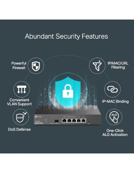 ROUTER TP-LINK ER-7206 10/100/1000 4P RJ45 + 1P WAN RJ45 VPN