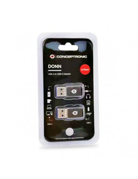 ADAPTADOR CONCEPTRONIC USB-C HEMBRA / USB 3.0 MACHO PACK 2U