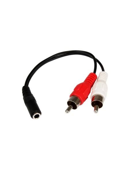 CABLE STARTECH AUDIO JACK 3.5MM HEMBRA / 2X RCA MACHO 0.15M
