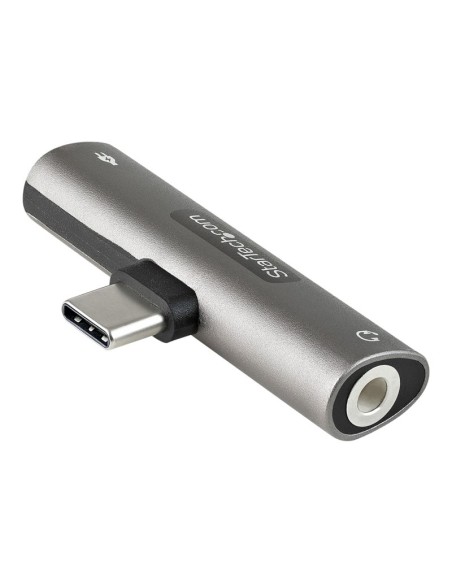 ADAPTADOR STARTECH USB-C MACHO / TRRS HEMBRA +USB-C HEMBRA SILVER