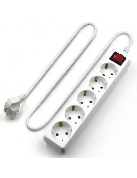 REGLETA EWENT 5 TOMAS WHITE 1.5M INTERRUPTOR