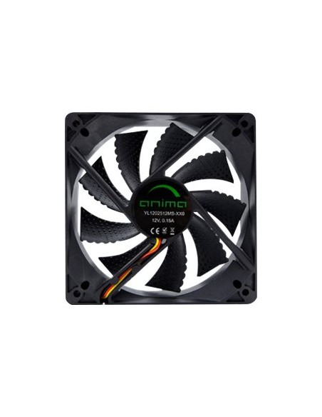 VENTILADOR 12CM 120X120X25MM TACENS ANIMA AF12 BLACK