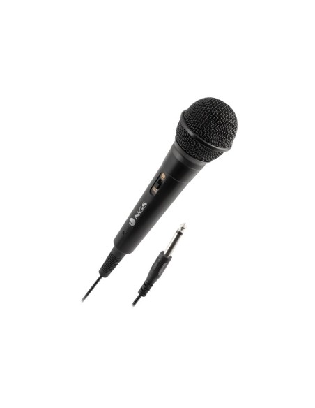 MICROFONO MANO NGS SINGER FIRE 6.3MM CABLEADO 3M BLACK