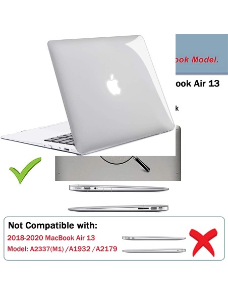 CARCASA PORTATIL TECOOL CRISTAL TRANSPARENTE PARA MACBOOK AIR 13 RETINA 2020 A1466 / A1369 