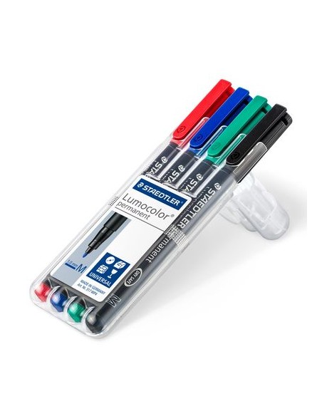 ROTULADORES STAEDTLER PERMANENTE 1MM PARA CD/DVD 4 UNIDADES