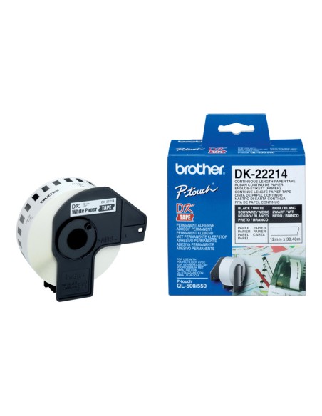 ETIQUETAS BROTHER WHITE 12MM X 30.5M CONTINUO QL500 QL550