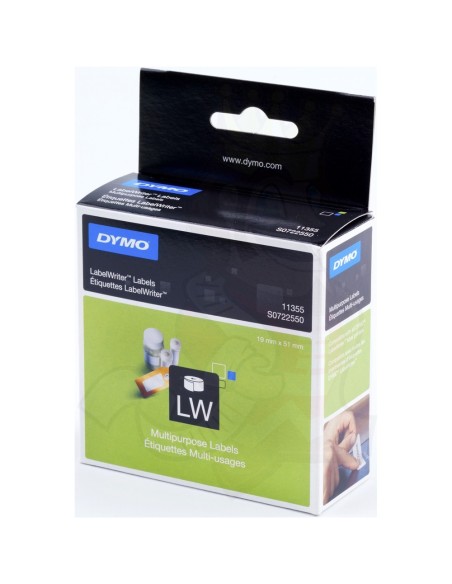 ROLLO ETIQUETAS DYMO LABELWRITER 19X51MM WHITE 500UDS