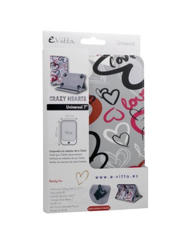 FUNDA TABLET E-VITTA 7 CRAZY HEARTS...