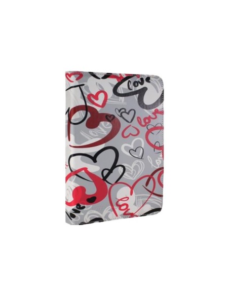 FUNDA TABLET E-VITTA 7 CRAZY HEARTS COVER STAND 