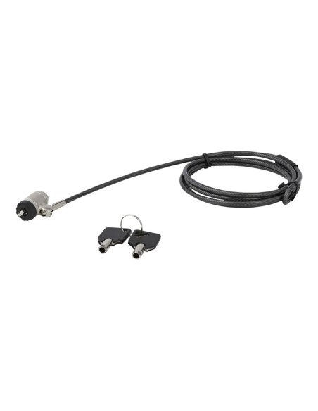 CABLE STARTECH BLOQUEO DE SEGURIDAD CON LLAVE SILVER / BLACK 2M